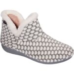 Scholl Shoes Creamy Bootie Grey F290631759 White Γυναικείες Παντόφλες – Μποτάκι Γκρι Λευκό 1 Ζευγάρι