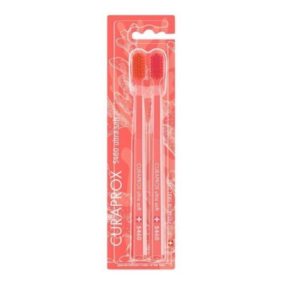 Curaprox Cs 5460 Ultra Soft Coral Edition Οδοντόβουρτσα με Πολύ Απαλές και Ανθεκτικές Ίνες 2 Τεμάχια