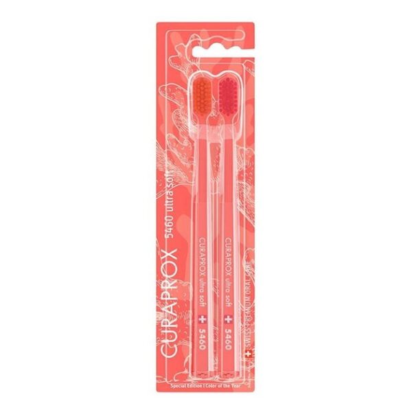 Curaprox Cs 5460 Ultra Soft Coral Edition Οδοντόβουρτσα με Πολύ Απαλές και Ανθεκτικές Ίνες 2 Τεμάχια