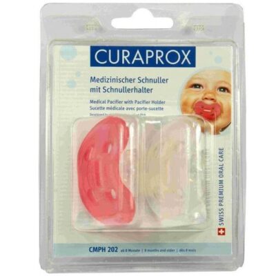 Curaprox CMPH 202 Medical Pacifiere With Holder Ιατρική Πιπίλα με Λουράκι