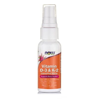 Now Foods Vitamin D3 1000 IU & K2 100mcg Liposomal Spray Συμπλήρωμα Διατροφής Βιταμίνης D3 & K2 Λιποσωμιακής Μορφής 59ml