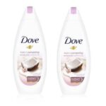 Dove Αφρόλουτρο Coconut Με Γάλα Καρύδας Και Πέταλα Γιασεμιού 2x500ml Πακέτο 1+1