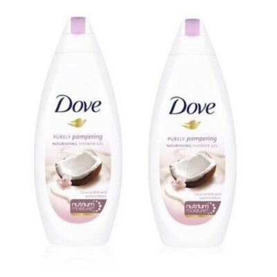 Dove Αφρόλουτρο Coconut Με Γάλα Καρύδας Και Πέταλα Γιασεμιού 2x500ml Πακέτο 1+1