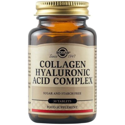 Solgar Collagen Hyaluronic Acid Complex Συμπλήρωμα Διατροφής Κολλαγόνου σε Συνδυασμό με Υαλουρονικό Οξύ 30 Tabs