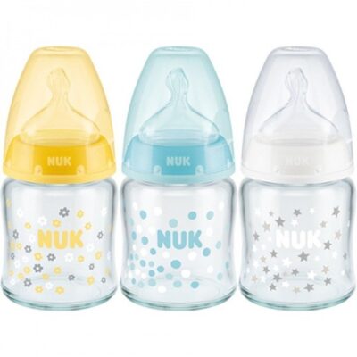 Nuk First Choice+ Plus Μπιμπερό Γυάλινο Θηλή Σιλικόνης 120ml