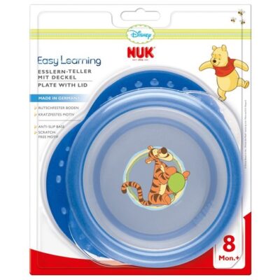 Nuk Easy Learning Disney Winnie the Pooh Πιάτο Φαγητού με Καπάκι 8m+ 1τμχ