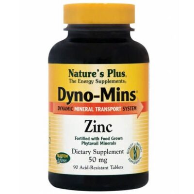 Nature's Plus Dyno-Mins Zinc 50mg Συμπλήρωμα Διατροφής Ψευδαργύρου 90 Tablets