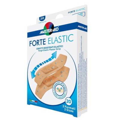 Master Aid Forte Elastic Super Ελαστικά Επιθέματα Τραύματος σε Δύο Μεγέθη 78Χ20mm & 78X26mm 20 Τεμάχια