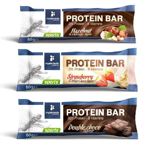 MyElements Protein Bar Μπάρα Πρωτεΐνης Εμπλουτισμένη με 8 Βιταμίνες 60gr