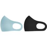 TiLi Fashion Face Mask Μάσκα Ενηλίκων Πολλαπλών Χρήσεων Γαλάζιο – Μαύρο Σχέδιο 2 Τεμάχια