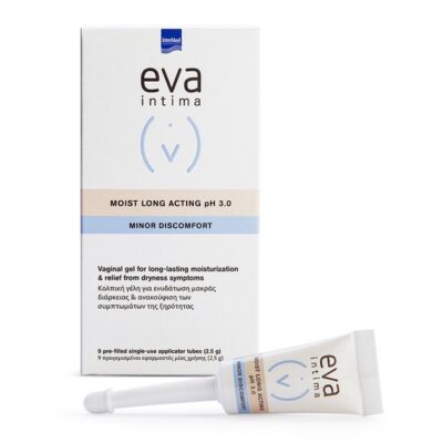 Intermed Eva Intima Moist Log Acting pH 3.0 Υγραντική Κολπική Γέλη 9 Κολπικοί Εφαρμοστές 2