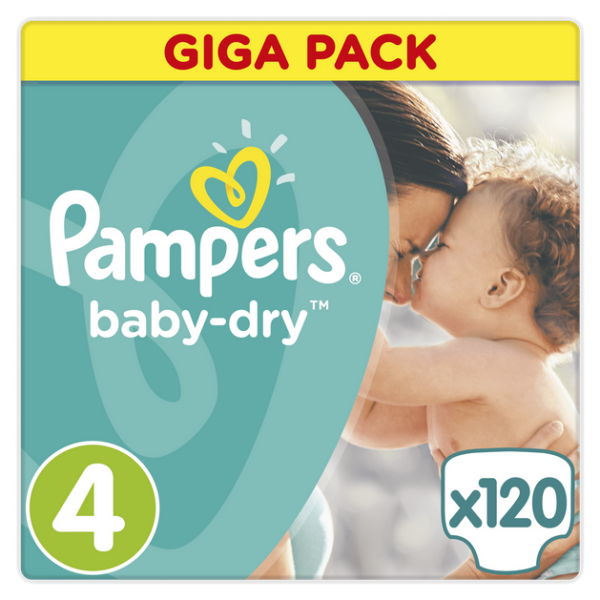 Pampers Baby Dry Giga Pack No4 Maxi (7-18kg)