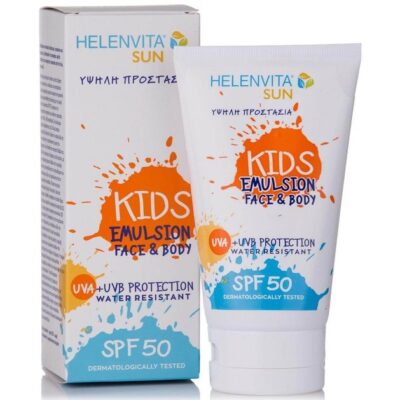 Helenvita Sun Kids Face & Body Emulsion Spf50 Παιδικό Αδιάβροχο Αντηλιακό Γαλάκτωμα Προσώπου-Σώματος Υψηλής Προστασίας 150ml