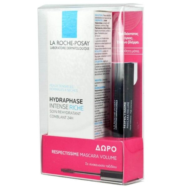 La Roche-Posay Πακέτο Προσφοράς Hydraphase Intense Riche 50ml & Δώρο Respectissime Μάσκαρα Volume Black 4
