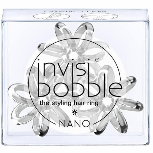 Invisibobble Nano Crystal Clear Λαστιχάκι Μαλλιών 3 Τεμάχια
