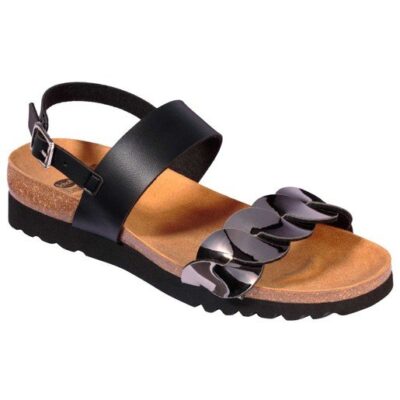Scholl Shoes Jada Sandal F274311140 Black/Pewter 1 Ζευγάρι