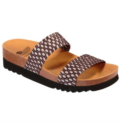 Scholl Shoes Kaory Dr Brown/Silver Γυναικεία Ανατομικά Παπούτσια Χαρίζουν Σωστή Στάση & Φυσικό Χωρίς Πόνο Βάδισμα 1 Ζευγάρι