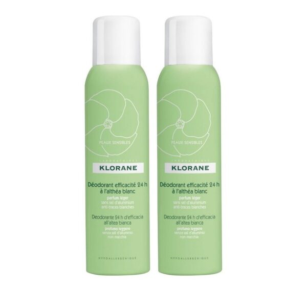 Klorane Πακέτο Προσφοράς Deodorant Efficacite 24h a l'Althea Blanc 2 x125ml