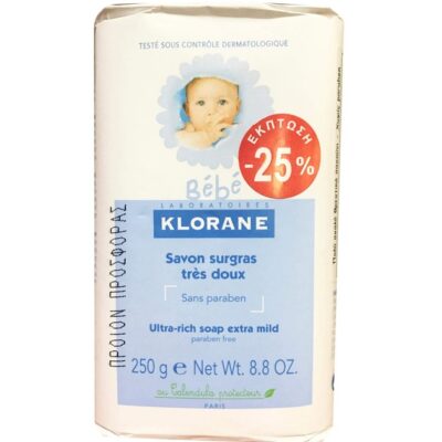 Klorane Bebe Savon Surgras Tres Doux 250g Promo -25%