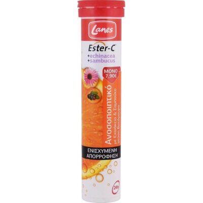 Lanes Ester-C + Echinacea + Sambucus 20 Effer.Tabs