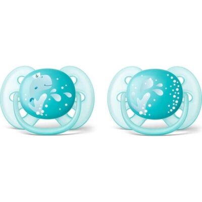 Avent Ορθοδοντική Πιπίλα Σιλικόνης Ultra Soft Εξαιρετικά Απαλή Μπλέ 6-18m SCF226/22
