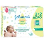 Johnson’s Baby Μωρομάντηλα CottonTouch 2+2 Δώρο 224τμχ