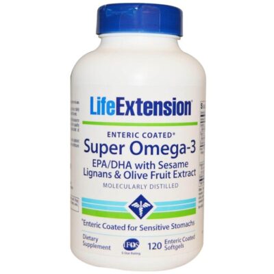 Life Extension Super Omega-3 EPA/DHA With Sesame Lignans & Olive Fruit Extract 120softgels