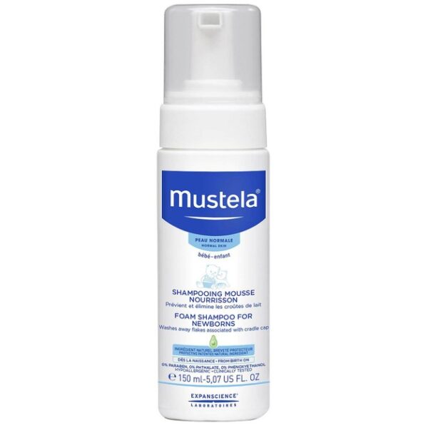 Mustela Foam Shampoo for Newborns Σαμᴨουάν σε Μορφή Αφρού για Νεογνά 150ml