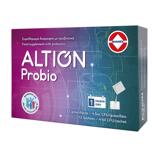 Altion Probio Συμπλήρωμα Διατροφής Προβιοτικών για Γαστρεντερικές Διαταραχές 12 φακελάκια
