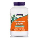 Now Foods Magnesium Citrate Pure Powder (Vegetarian) Συμπλήρωμα Διατροφής που Υποστηρίζει την Νευρομυική Λειτουργία 227gr
