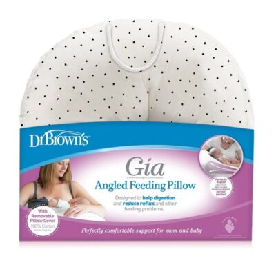 Dr. Browns Μαξιλάρι Θηλασμού Gia Με Κάλυμμα Polka Dots & Δώρο Κάλυμμα Elephants Blue για Αγόρια