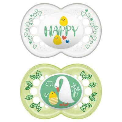 Mam Hello Spring Ορθοδοντική Πιπίλα Σιλικόνης Κωδ 153S από 6 Έως 16 Μηνών 2 Τεμάχια