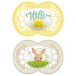 Mam Hello Spring Ορθοδοντική Πιπίλα Σιλικόνης Κωδ 253S από 16+ Μηνών 2 Τεμάχια