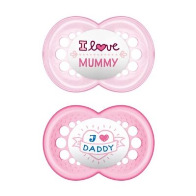 Mam I Love Mummy & Daddy Ορθοδοντική Πιπίλα Σιλικόνης Κωδ 170S από 6 Έως 16 Μηνών 2 Τεμάχια