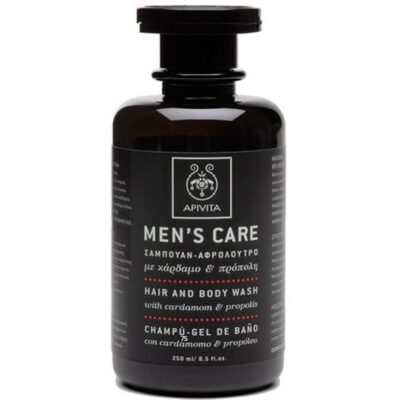 Apivita Mens Care Hair & Body Wash With Cardamom & Propolis 250ml