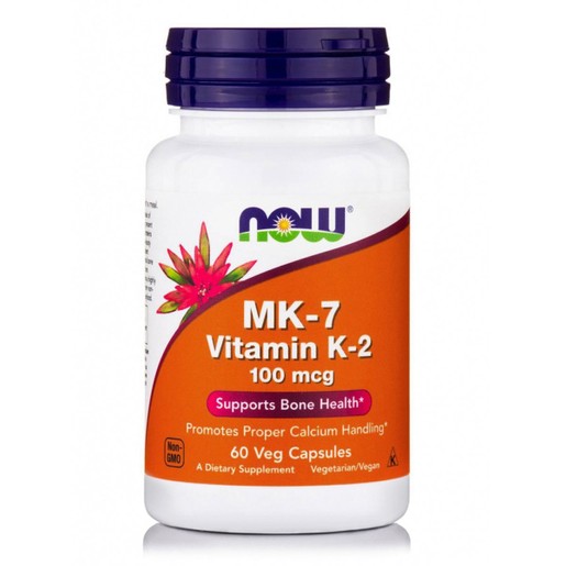 Now Foods MK-7 Vitamin K2 100 mcg Συμπλήρωμα Διατροφής Έντονης Αντιοξειδωτικής Δράσης για την Καλή Καρδιαγγειακή Υγεία 60 vcaps