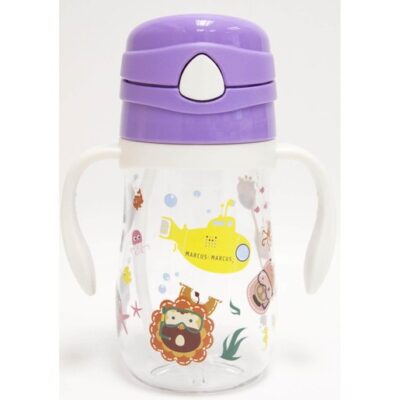 Marcus & Marcus Tritan Straw Bottle Μπουκαλάκι Εκμάθησης με Καλαμάκι Σιλικόνης FDA Καπάκι με Κουμπάκι & Χερούλια 6m+ 300ml