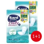 Sani Πακέτο Προσφοράς Sensitive Lady Discreet With Cotton No3 Normal Σερβιέτες Ακράτειας με Βαμβάκι 2×16 Τεμάχια