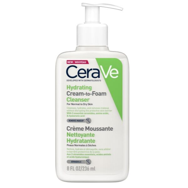 CeraVe Hydrating Cream to Foam Cleanser for Normal to Dry Skin 236ml