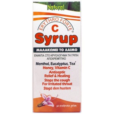 Erythro Forte C Syrup Classic Σιρόπι για το Βήχα & το Πονόλαιμο με Μέλι & Βιταμίνη C 150ml