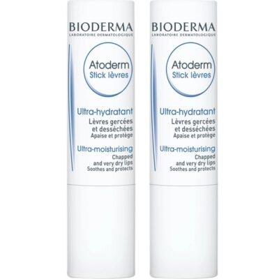 Bioderma Πακέτο Προσφοράς Atoderm Levres Stick Hydratant Ενυδατικό Stick για Αφυδατωμένα και Ταλαιπωρημένα Χείλη 2x4g