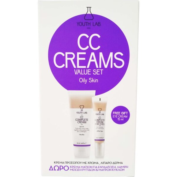 Youth Lab Value Set CC Complete Cream Spf30 Oily Skin 50ml & Δώρο Eye Cream 15ml