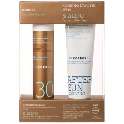 Korres Πακέτο Προσφοράς Sunscreen Red Grape Face Cream Spf30