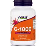 Now Foods Vitamin C With Rose Hips Αποτελεσματικό Αντιοξειδωτικό που Προστατεύσει τα Κύτταρα του Οργανισμού 1000mg 100tabs