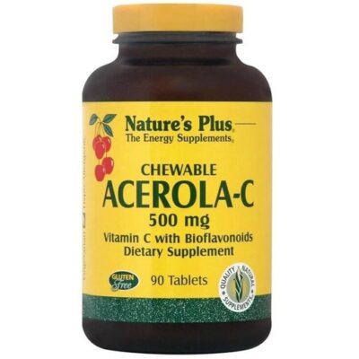 Nature's Plus Chewable Acerola-C Complex 500mg Συμπλήρωμα Διατροφής για την Ενίσχυση του Ανοσοποιητικού 90tabs