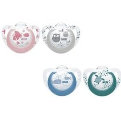 Nuk Genius Color Πιπίλες Σιλικόνης με Κρίκο 2τμχ