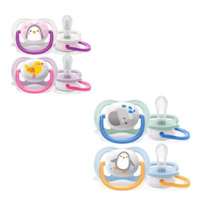 Avent Ultra Air Animals Πιπίλα Σιλικόνης 0-6 Μηνών SCF080/05 2 Τεμάχια