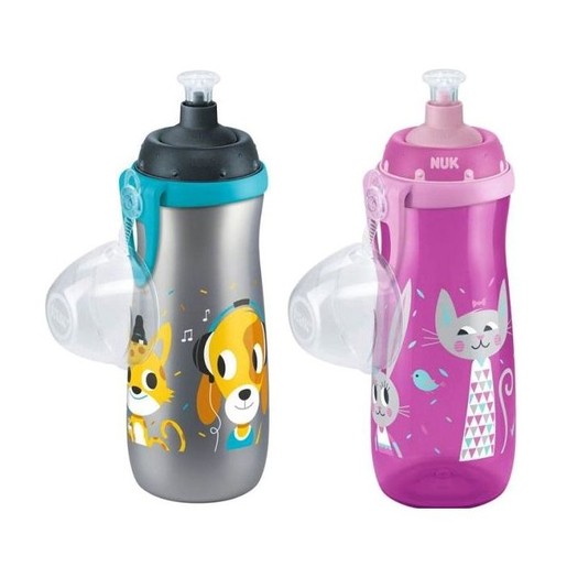 Nuk Sports Cup Πλαστικό Παγουράκι με Καπάκι Push-Pull 36m+ 450ml