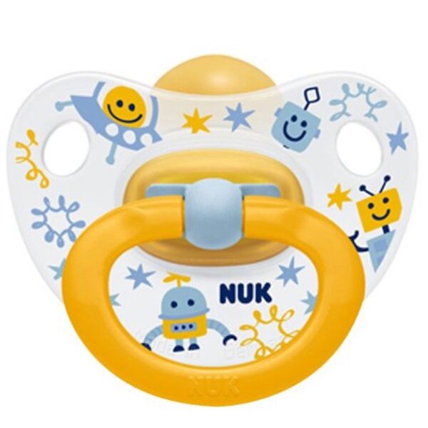 Nuk Classic Happy Kids Πιπίλα απο Καουτσούκ με Κρίκο 0-6 Μηνών 1τμχ