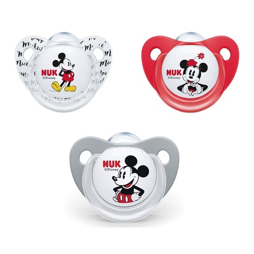 Nuk Trendline Disney Mickey Mouse Πιπίλα Σιλικόνης με Κρίκο 1 Τεμάχιο